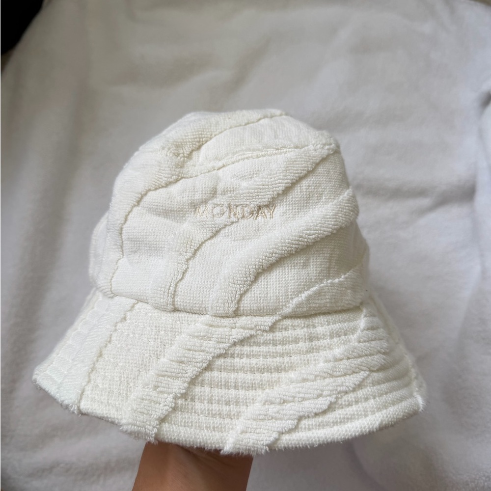 Monday swimwear terry cream bucket hat